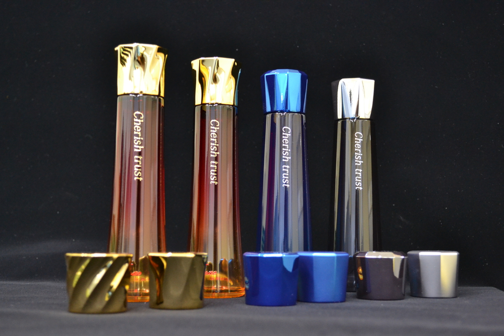 Bottles with decoration