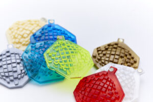 Colored vacuum casted samples